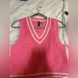 Pink sweater vest